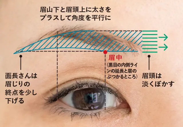 幸せ優しげ眉のPoint&設計図