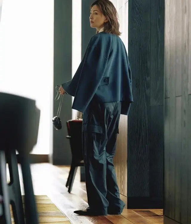 【エレガントでかっこいいジャケットスタイル】ノーカラージャケット一枚で大人スタイルに昇華