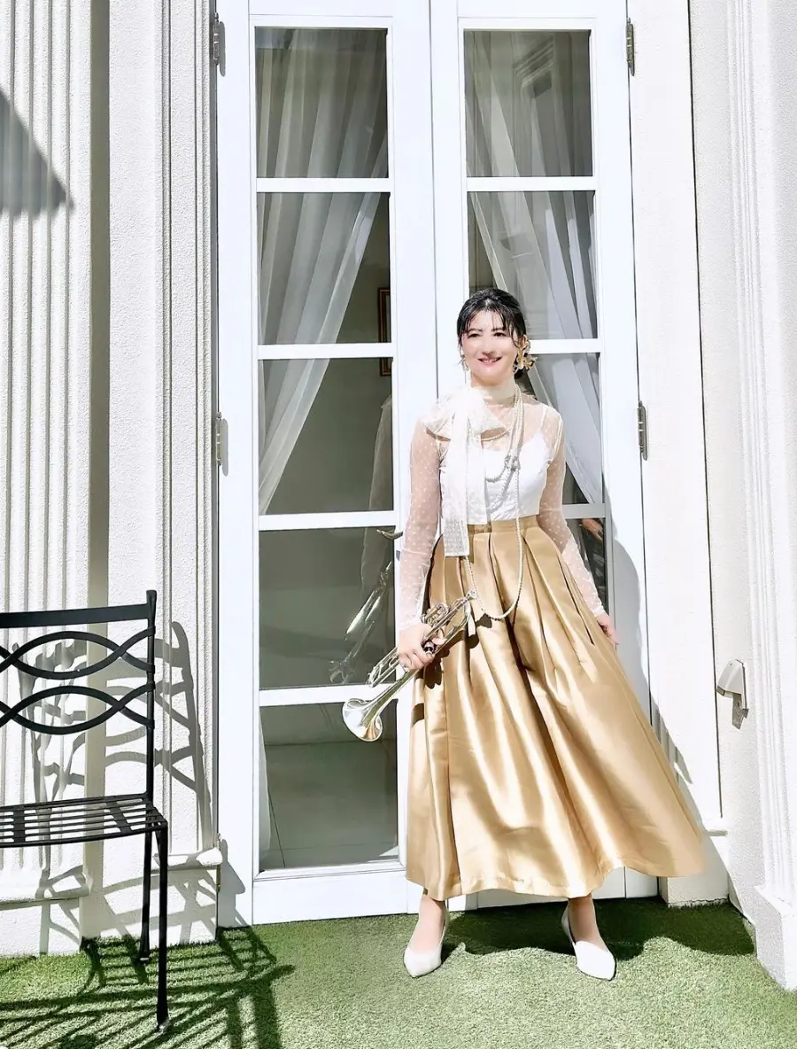 ベージュ艶感skirt 3styleの画像_5