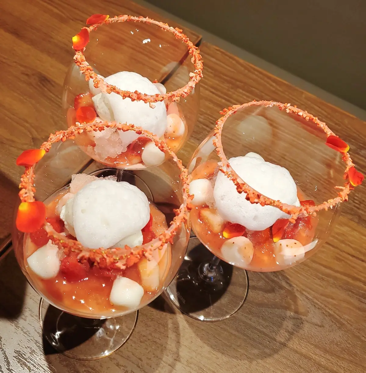 上から見てもとっても可愛らしいデザート