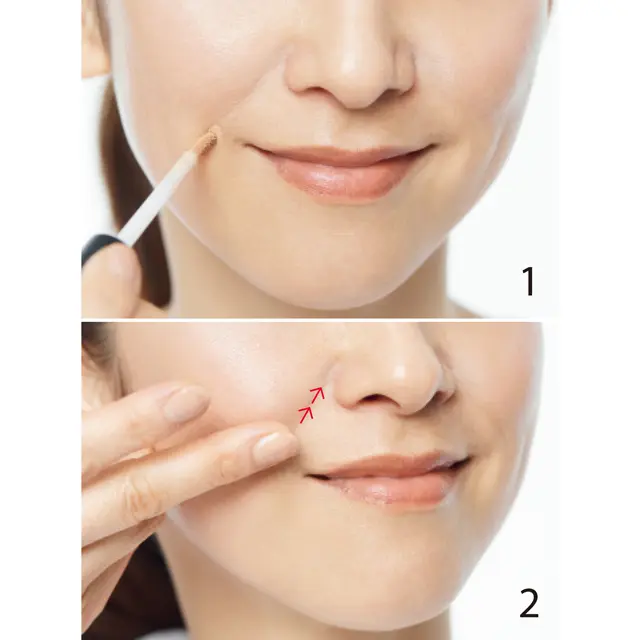 ほうれい線のカゲを消す