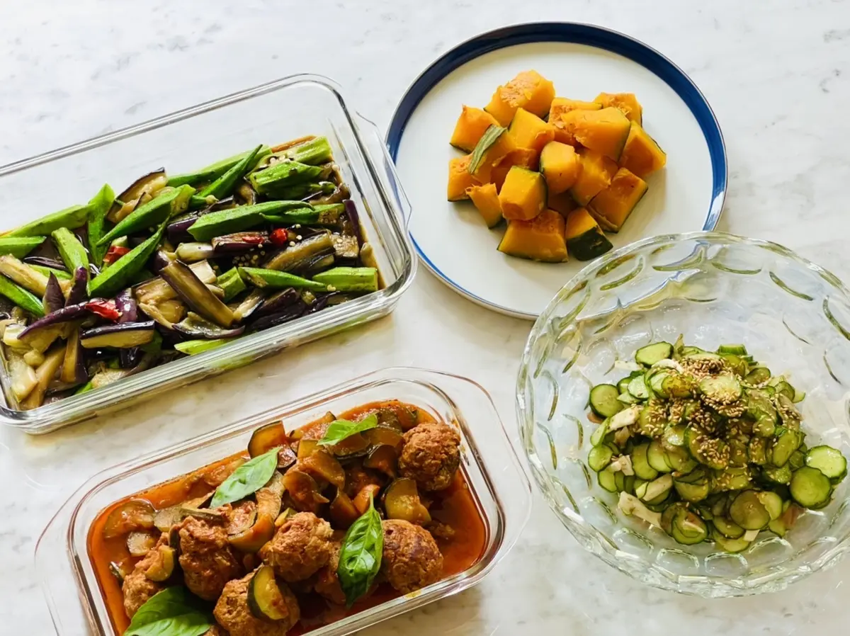 夏野菜　真上から