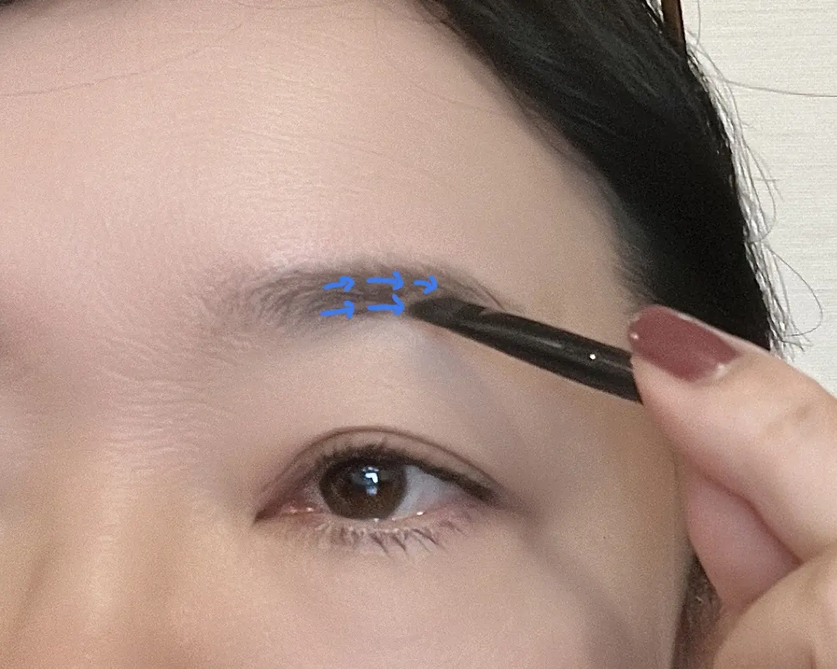 眉メイクプロセス