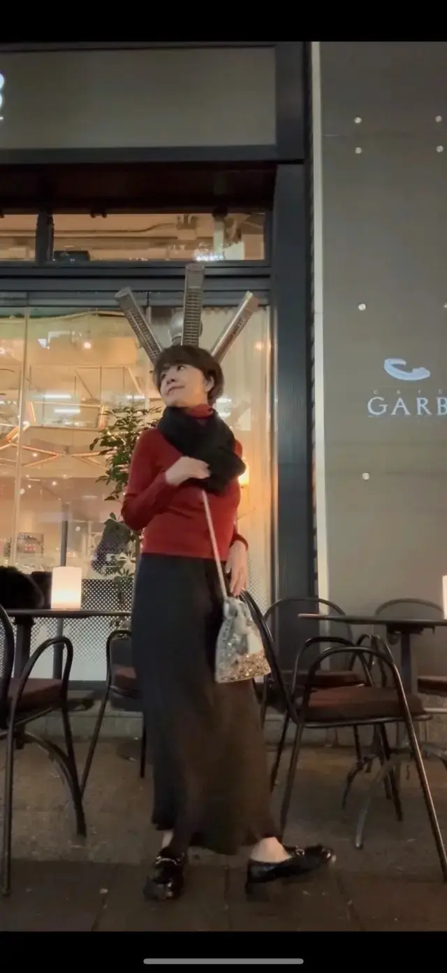 無印良品　タートルネック、ボアマフラー