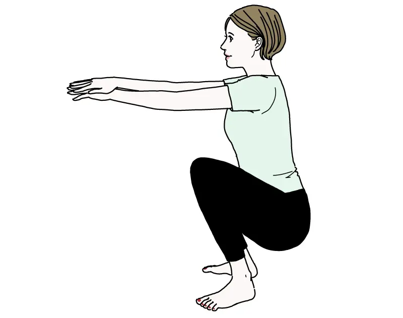 OurAge×Webエクラ  椅子につかまらずに行うドクターズスクワット