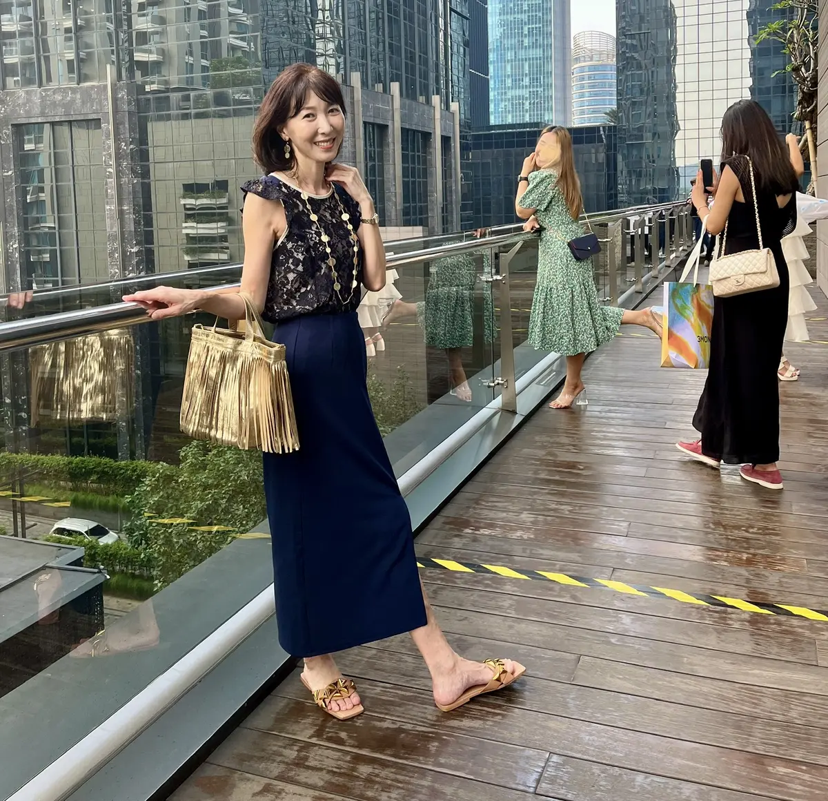 GUスカート　ネイビー