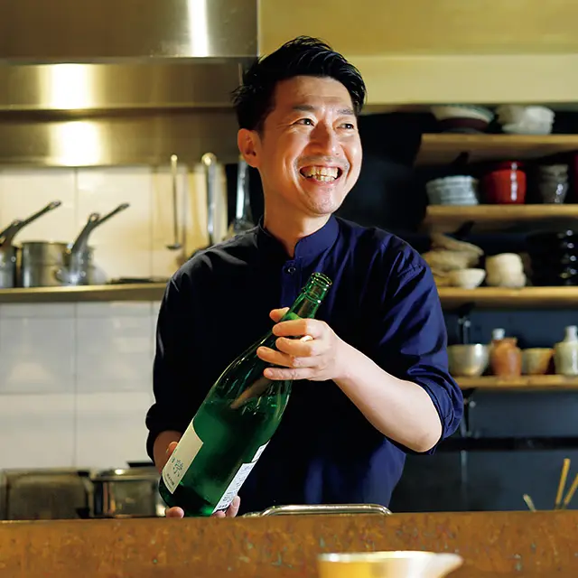 店主の柿 木信浩さん。渋谷の名店『高太郎』 で10年働き、独立。九州出身