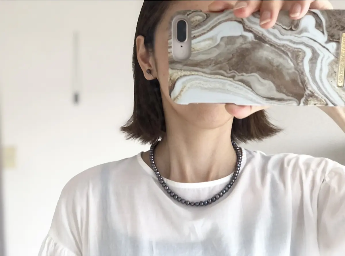 GU黒ニット&黒パールを効かせて❤︎の画像_6