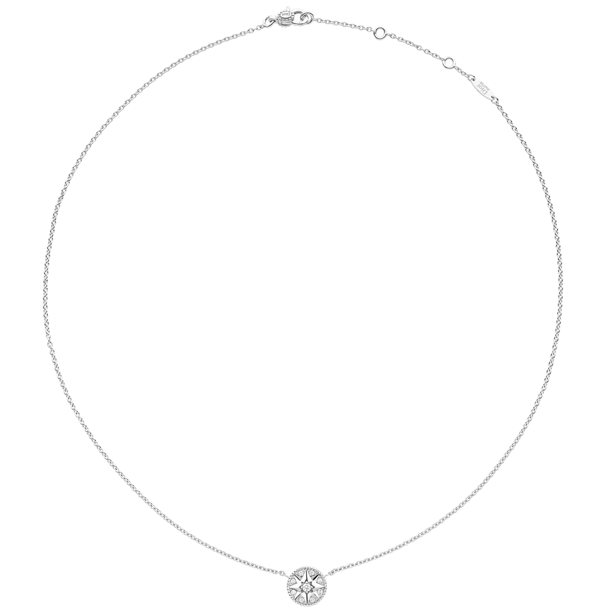 DIOR「ローズ デ ヴァン」ネックレス ホワイト