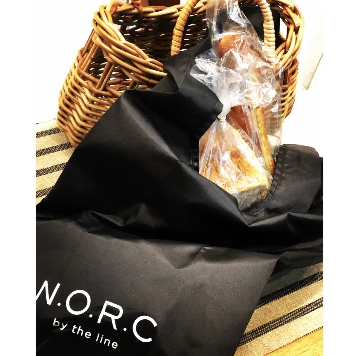 エクラ4月号付録　「N.O.R.C」とコラボした黒ショッパーBAG
