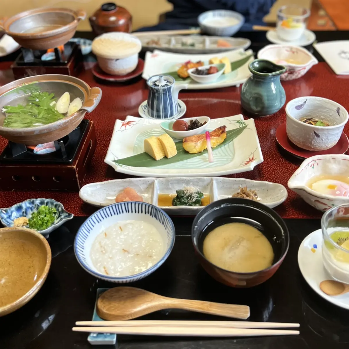 由布院の旅館「旅亭　田乃倉」朝食