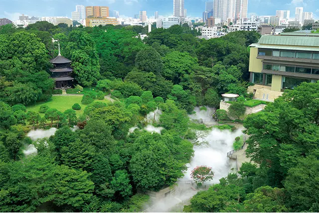 「東京雲海」は、四季折々の趣向で通年開催。ガーデンビューの客室から雲海を見下ろすのも素敵