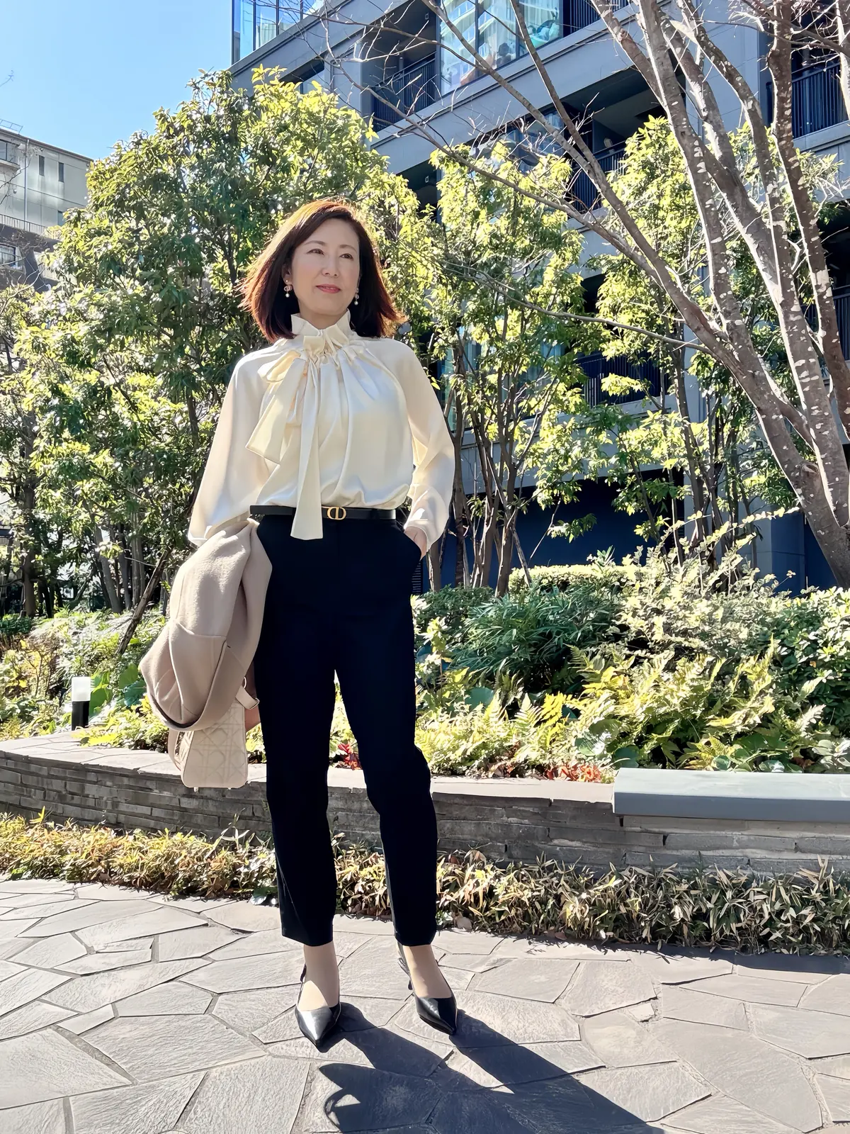 ユニクロアンクルパンツ高見えコーデ♡５つの画像_6