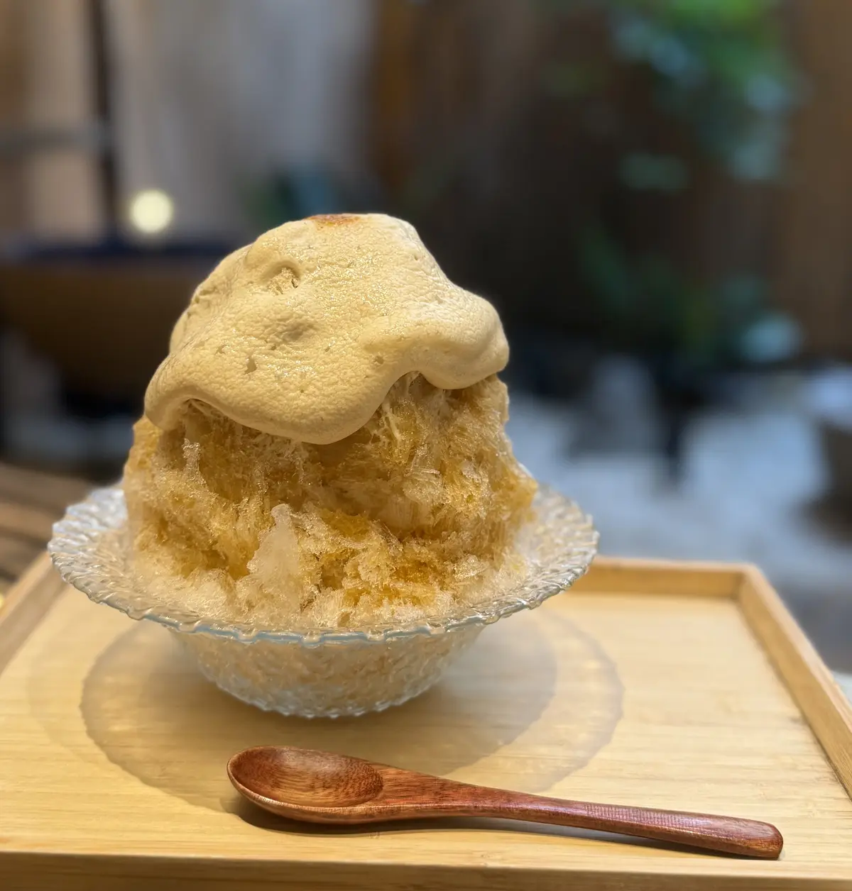 かき氷　ほうじ茶くりーむ