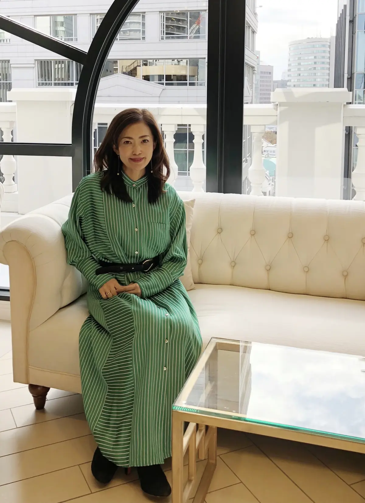 褒められグリーンワンピでトークイベントへの画像_2