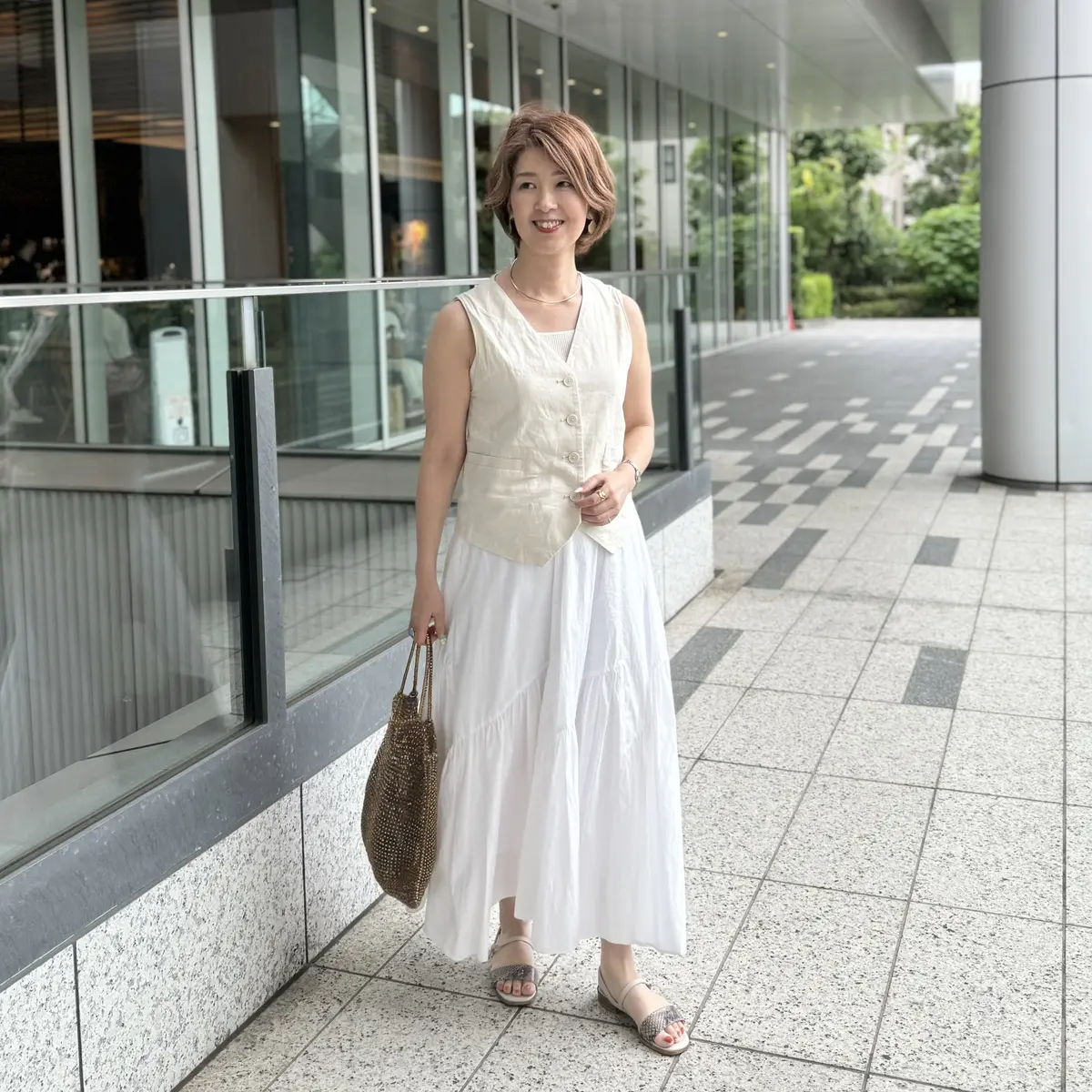 GUショートジレ着回しコーデの画像_1