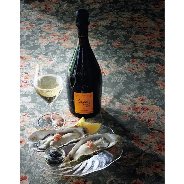 ヴーヴ・クリコ ラ・グランダム 2012×生牡蠣とキャビア