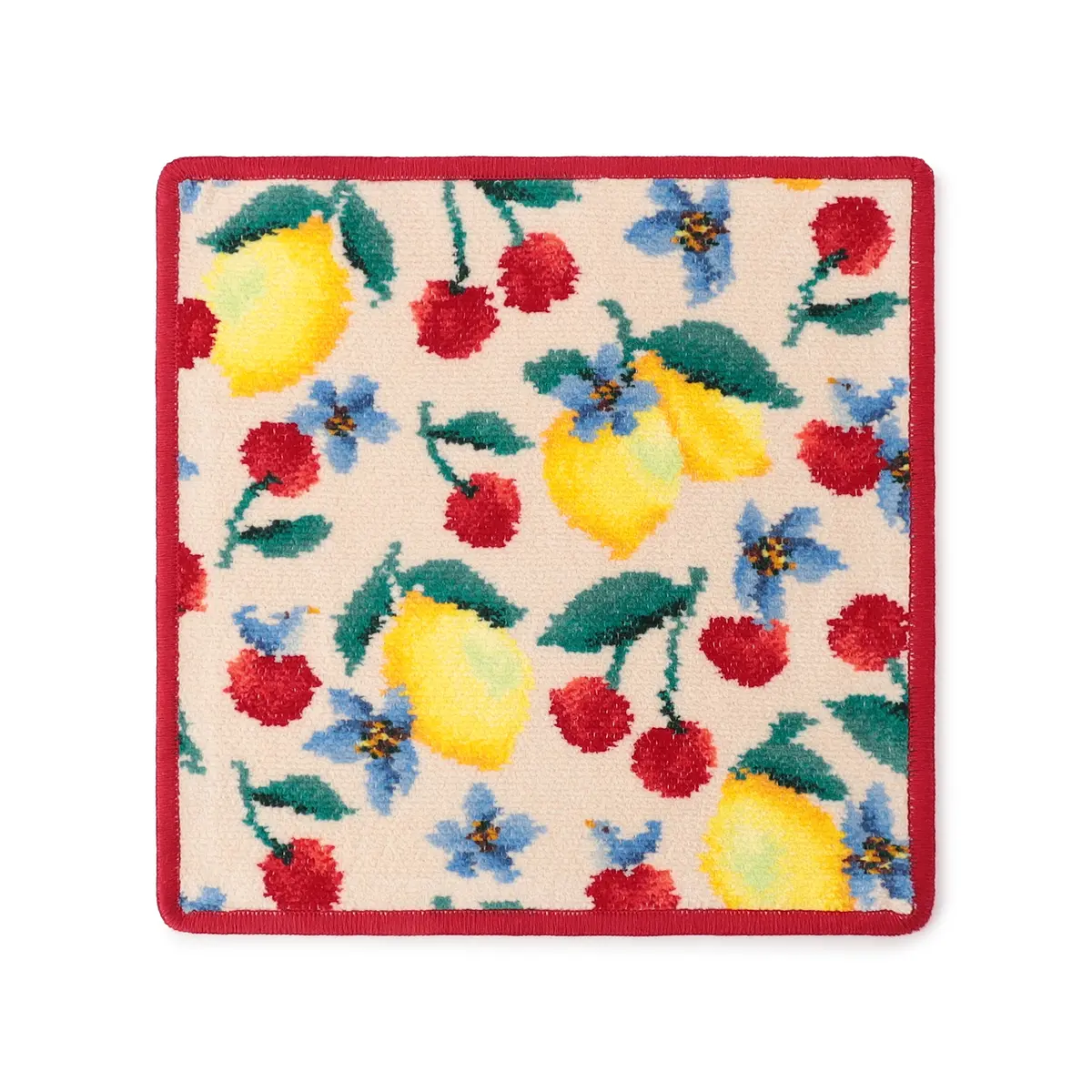 チェリッシュユー ハンカチ（25×25㎝）￥2,750／フェイラー　　※6月18日(水)発売予定