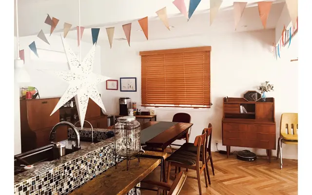 厳選したヴィンテージ家具がなじむ 居心地のいいダイニング