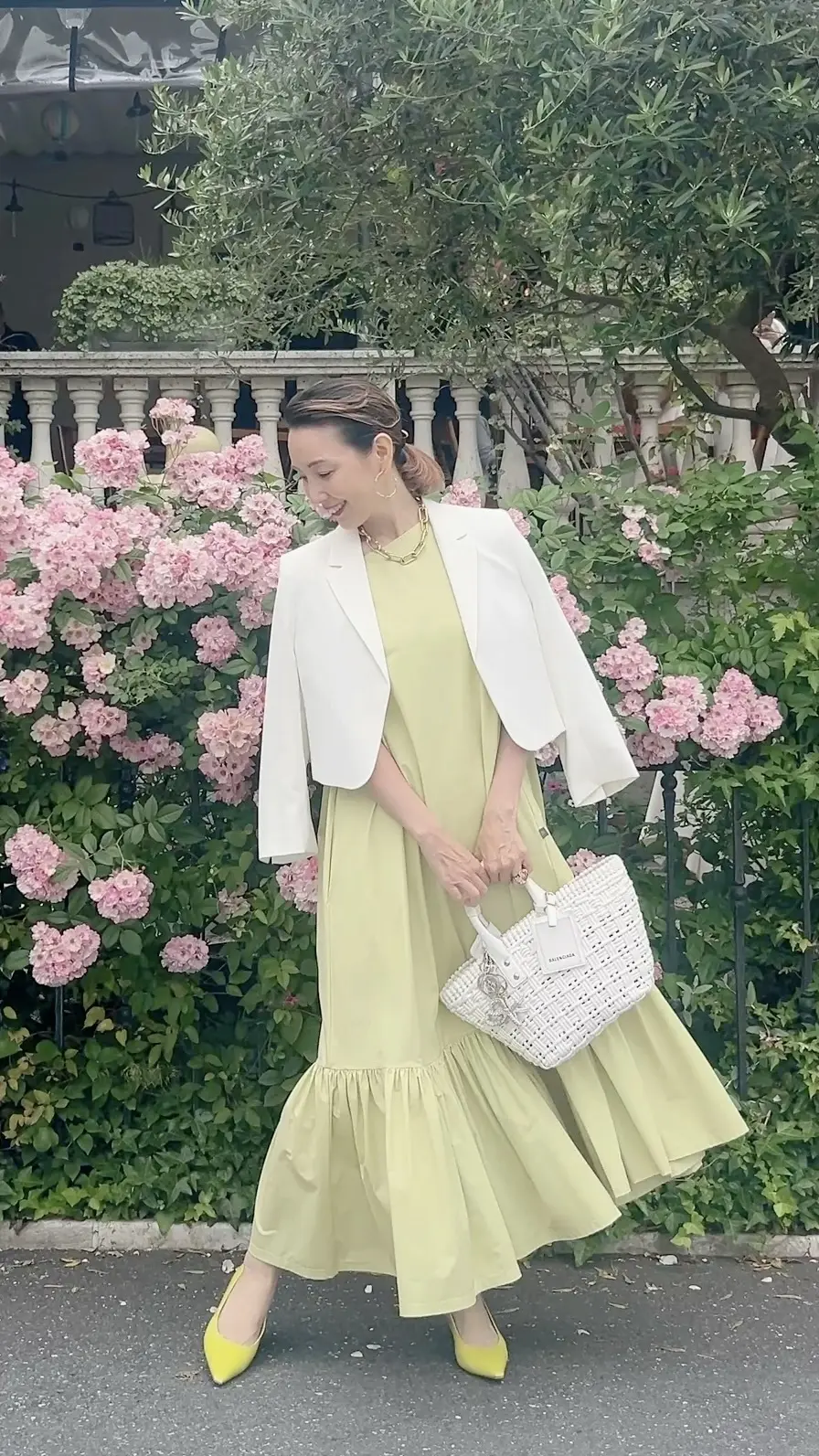 初夏コーデ☆パステルライムのワンピースでの画像_14