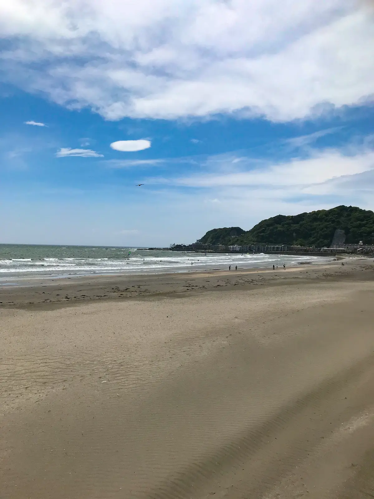 由比ヶ浜海岸　なみまちベーグル　鎌倉