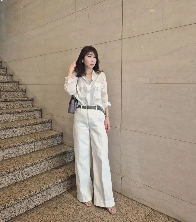 【ユニクロ】ワイドトラウザージーンズがまの画像_6