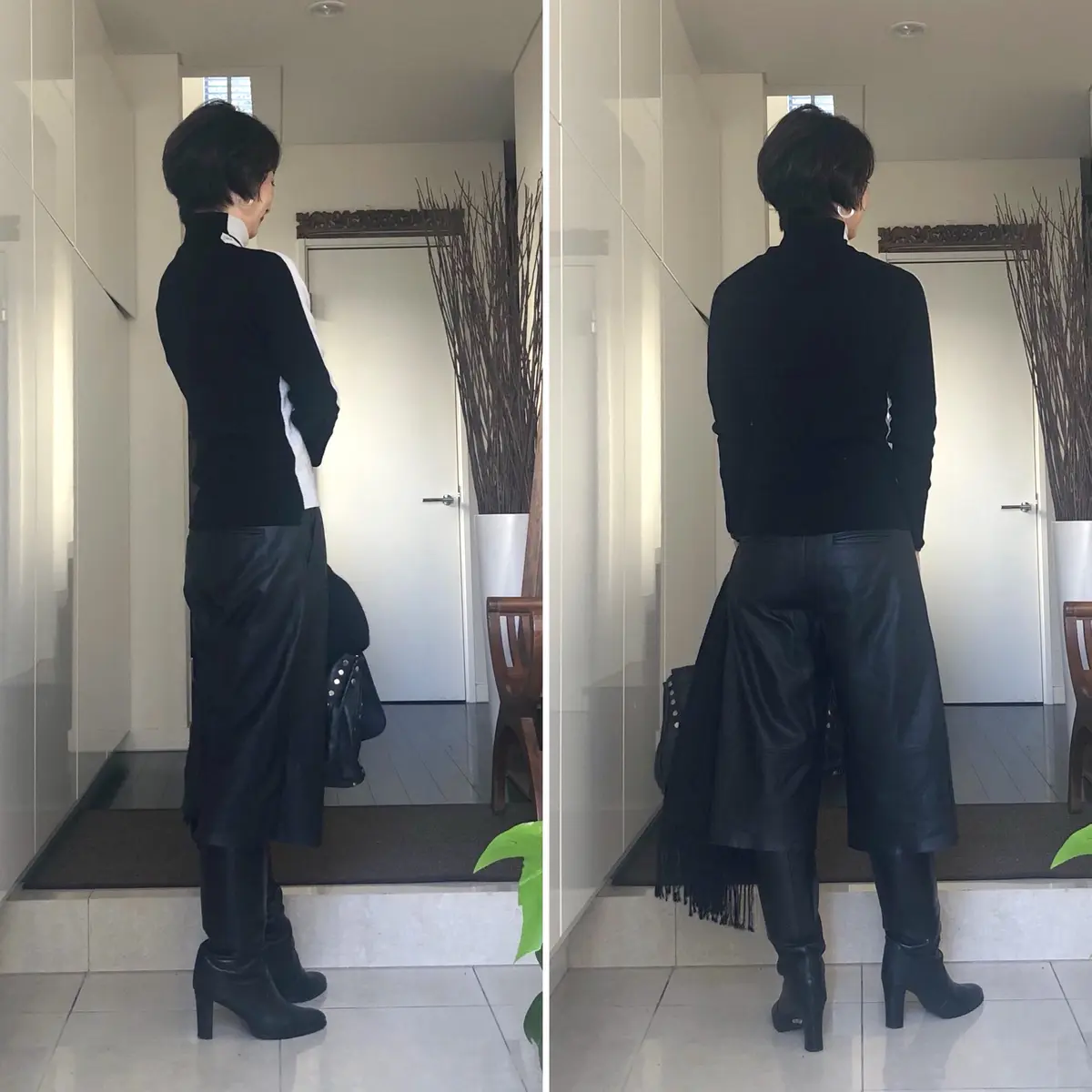 バイカラーでモノトーンコーデが新鮮にの画像_3