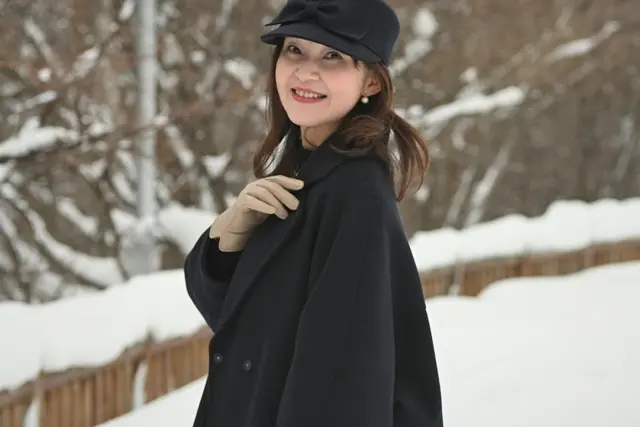 グローブを履いて