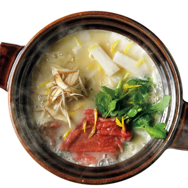 白味噌仕立ての牛しゃぶ