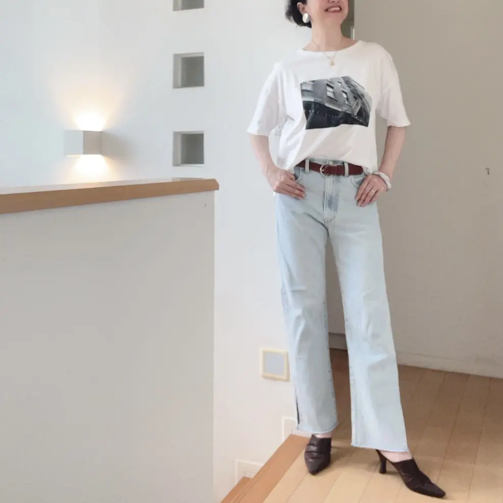 淡カラースリットデニム♡リラックスな夏コの画像_1