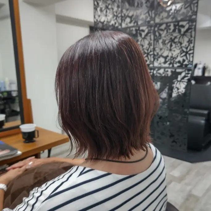 ロングヘアを顎ラインのボブにの画像_1