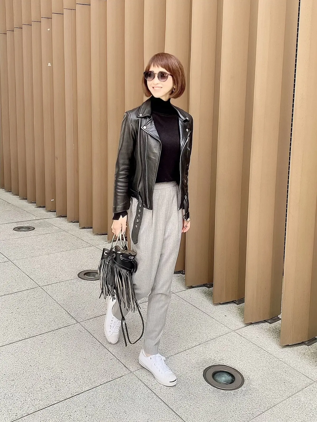 ライダースで大人カジュアルの画像_2