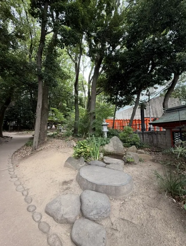 緑に染まる生田の森と赤に染まる生田神社。の画像_4