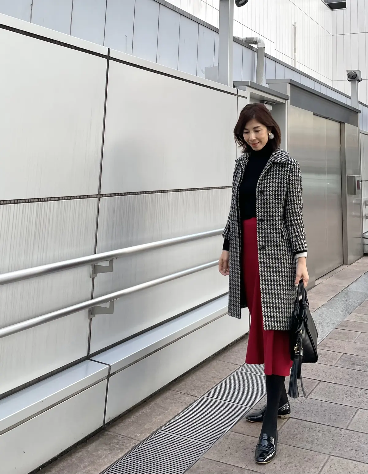 ドゥロワーの千鳥格子コートの画像_1