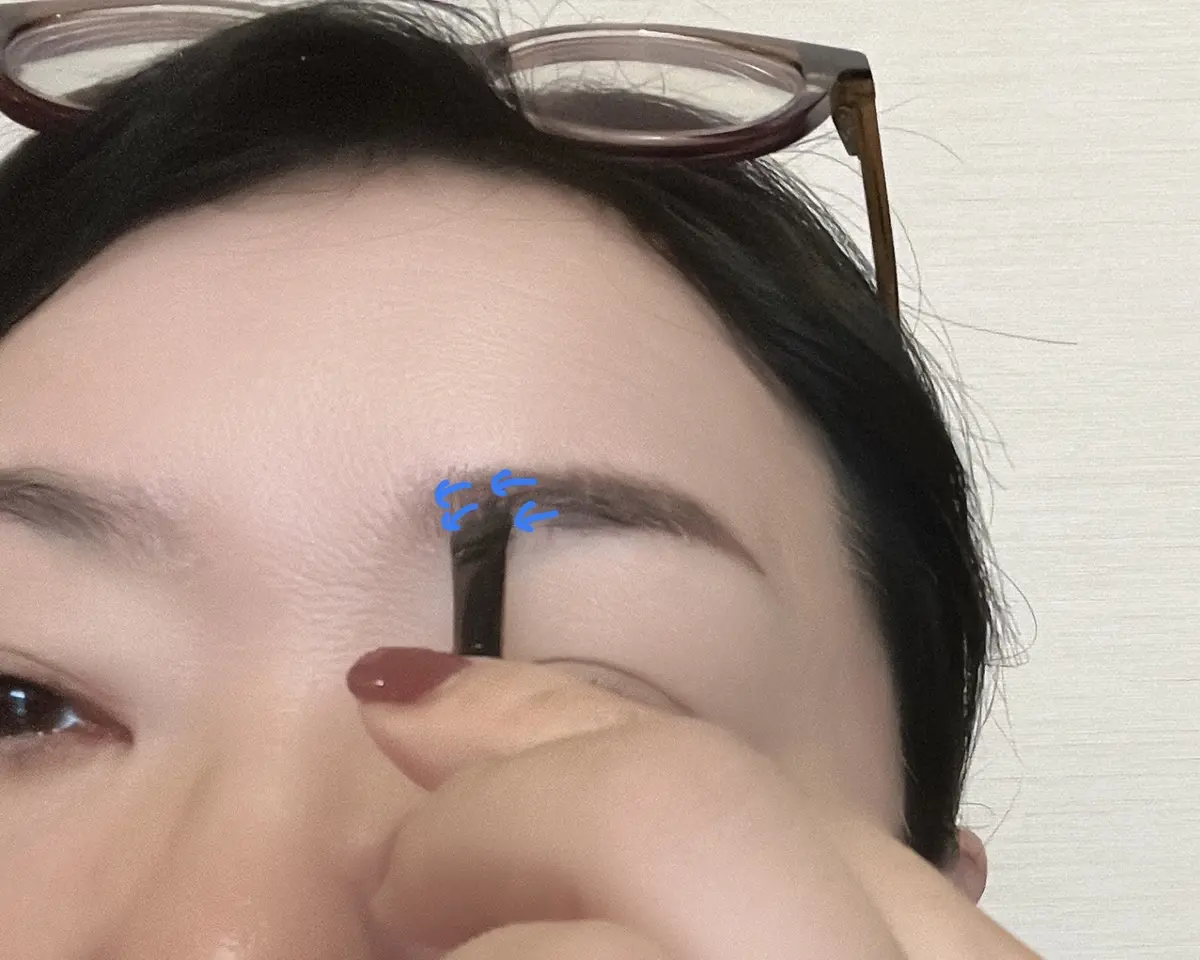 眉メイクプロセス