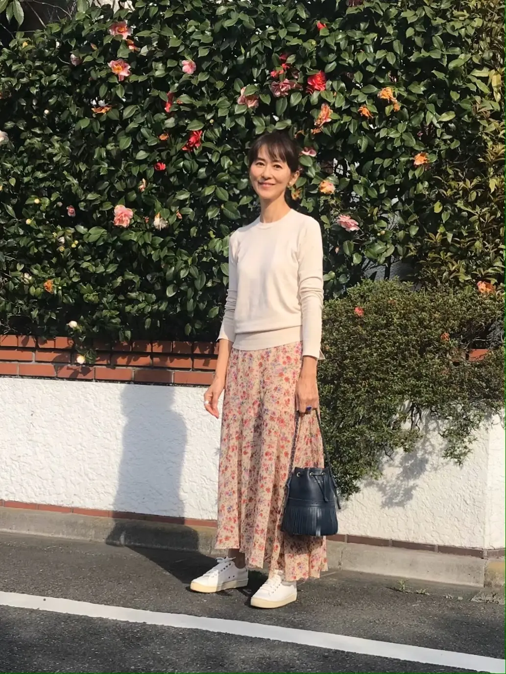 スタルジックな花柄のZARAスカートで