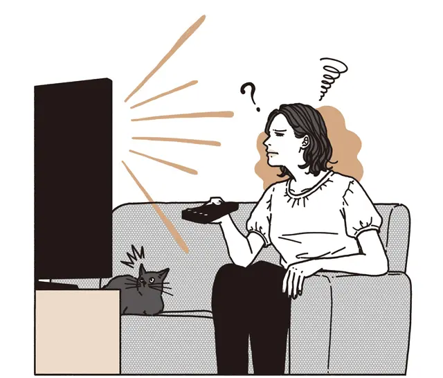 テレビの音量を以前よりも 上げないと聞こえにくい