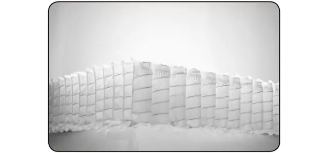 各コイルを不織布の袋に入れたポケットコイルを採用