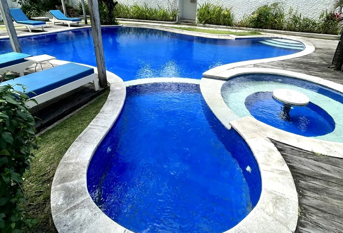 バリの形のプール