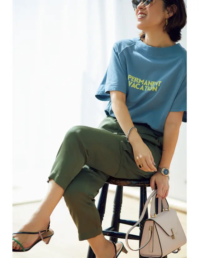 ロゴTコーデのスタイリスト 大草直子さん