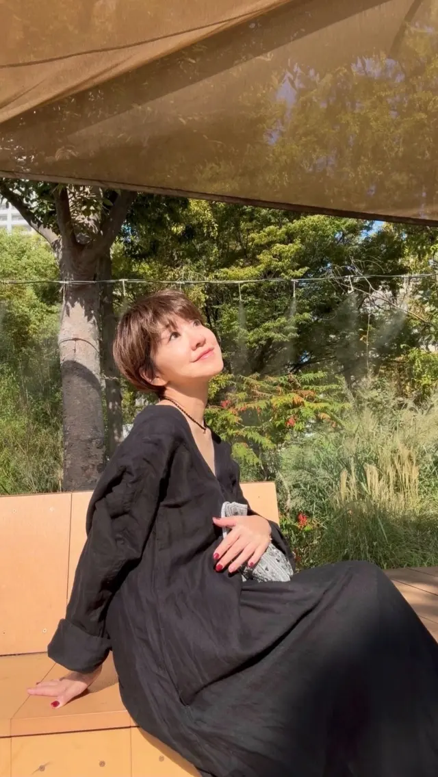 秋のお散歩日和にお気に入りのワンピースでの画像_1