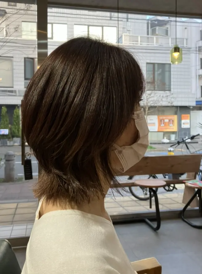 jマダム ヘアカラー　カカオブラウン　50代のヘアスタイル