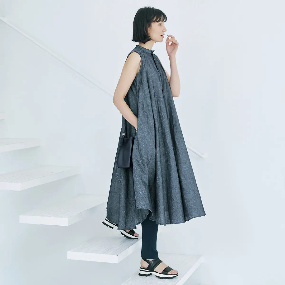 intoca. リネンコットンワンピース