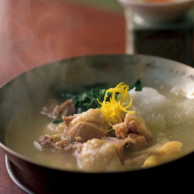 鶏と青菜のみぞれ鍋