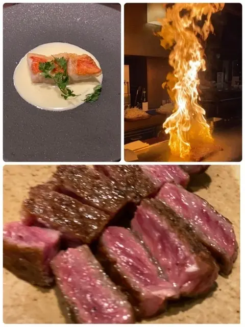 箱根、旅館、鉄板焼き