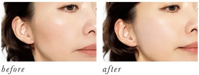 範囲が広いぶん、まわりの肌と自然ざになじむことが大切