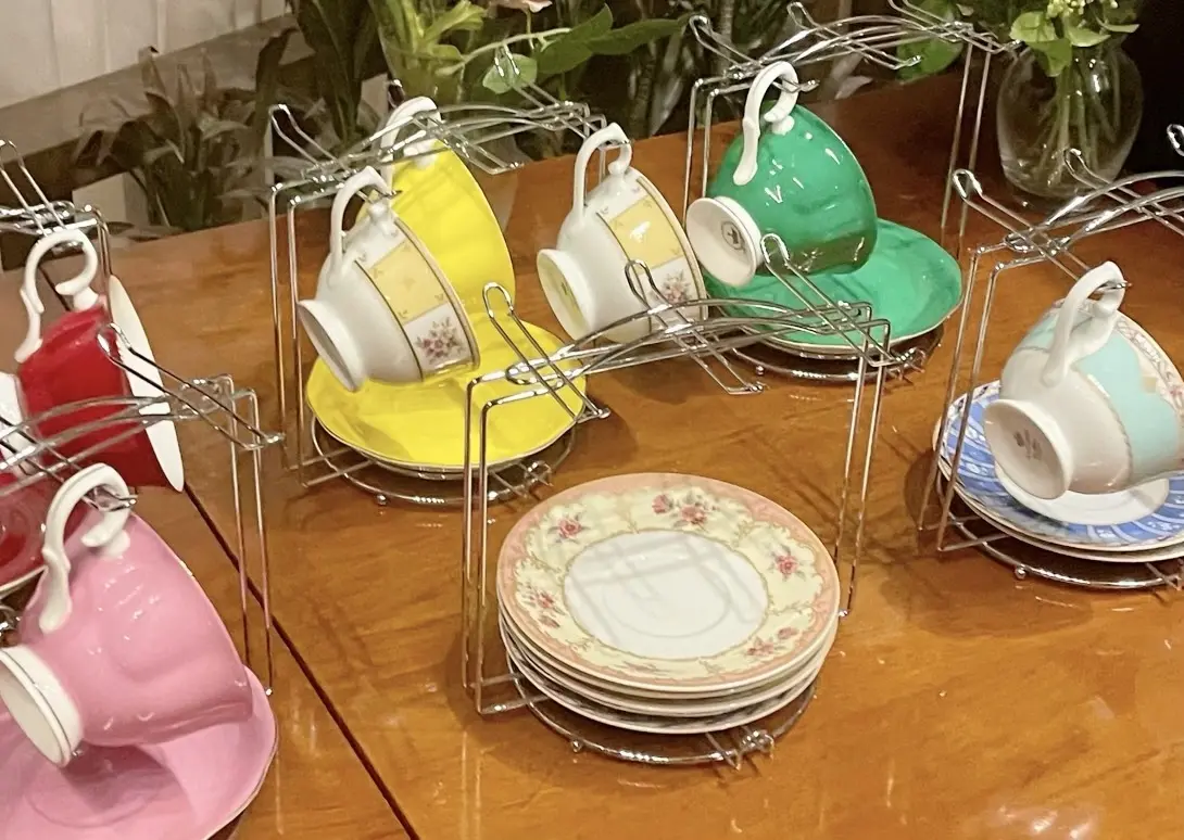 Afternoon Flower Lounge Tea Bloomy 銀座店、Tea Bloomy 銀座店、 アフタヌーンティー フラワーラウンジ ティーブルーミー、アフタヌーンティー、お花のアフタヌーンティー、アジアンフラワー、アジアンフラワーアフタヌーンティー、 、アジアン、アジアンテイスト、アジアンインテリア、コーヒー、カフェラテ、可愛いカップ、お花のカップ、可愛いカップ&ソーサー、コーヒーカップセット、飲み放題、フリードリンク、ドリンクブュッフェ、ピンクのカップセット、水色のカップセット、黄色のカップセット、グリーンのカップセット、赤いカップセット、選べるカップ、