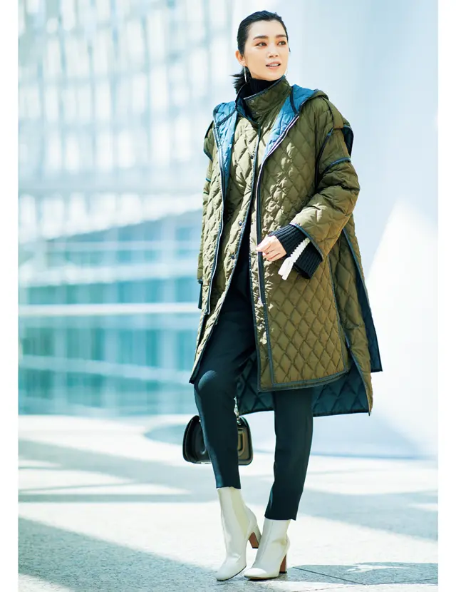 ADOREのキルティングコートコーデのゆうき