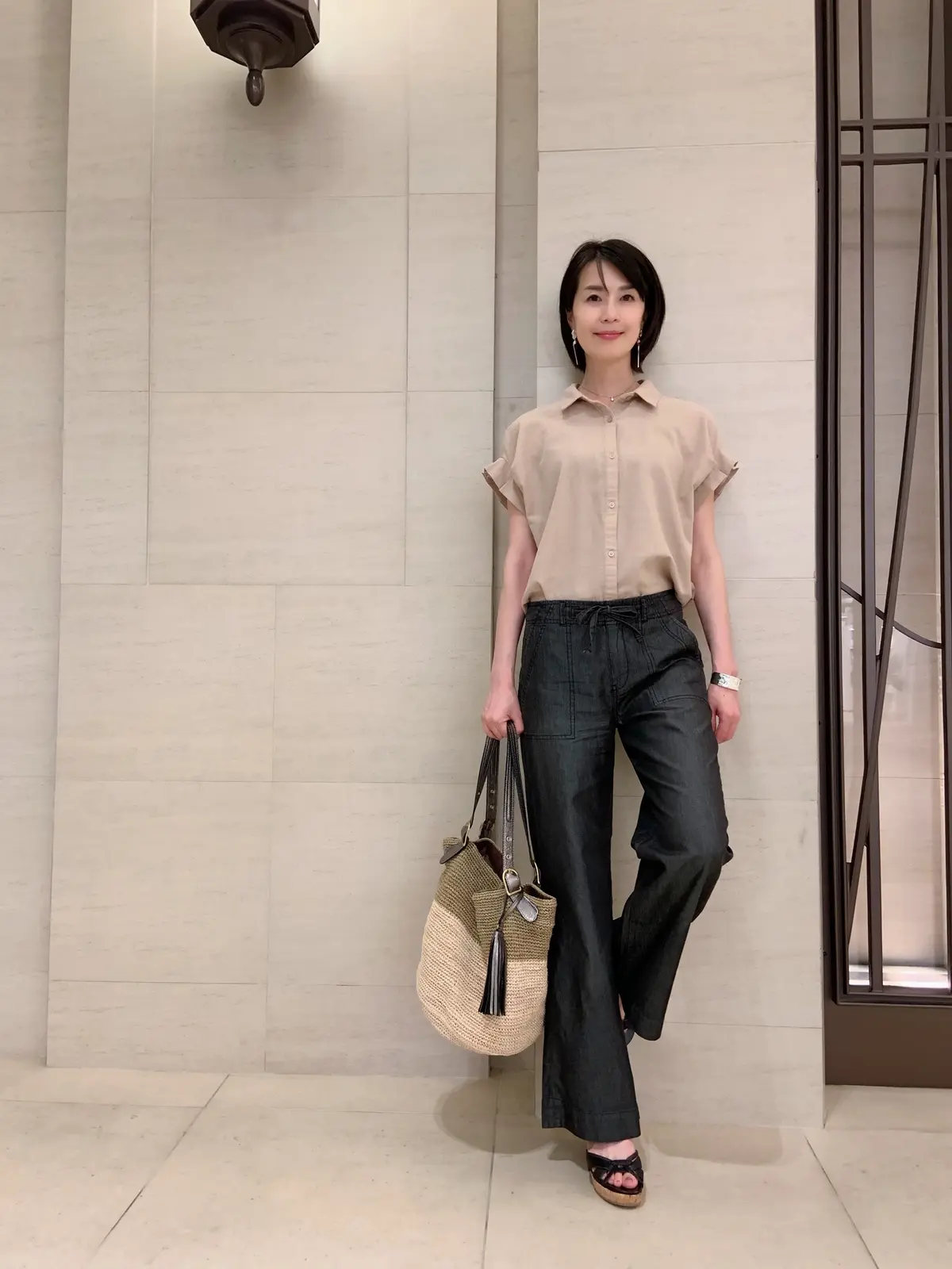 プチプラファッションで、サクッと「夏の黒の画像_2