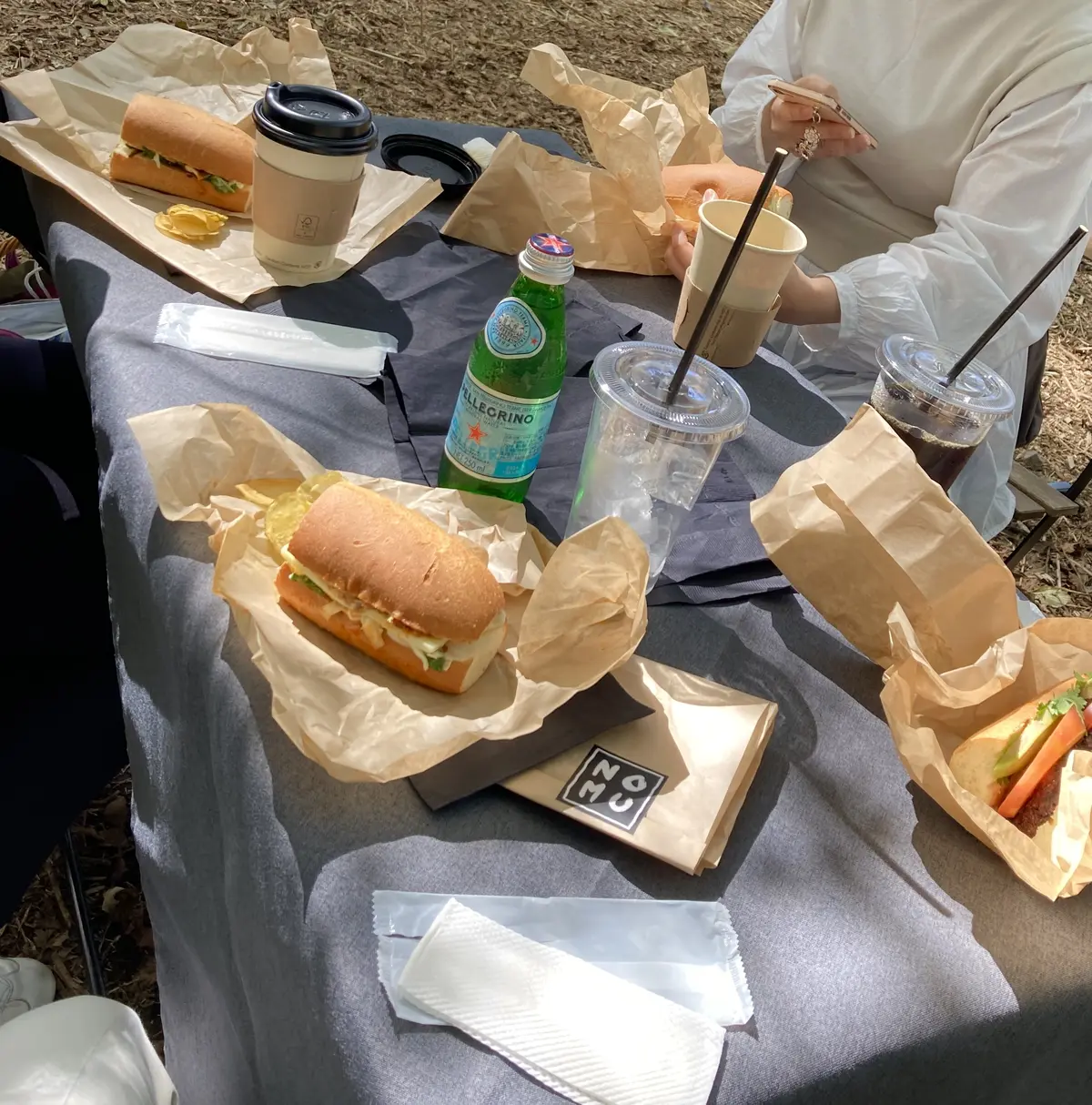 ピクニック気分でランチ